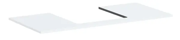 Hansgrohe Xilesa E - Doska pod umývadlo, 118x55 cm, výrez uprostred, matná biela 54271700