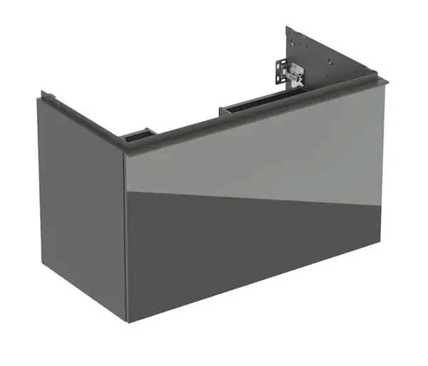 Geberit Acanto - Umývadlová skrinka, 89x54x48 cm, 2 zásuvky, sklo/lávová 503.005.JK.2