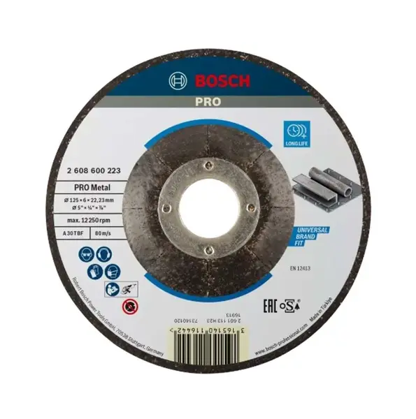 Bosch Príslušenstvo - Brúsny kotúč na kov 125x22,23 mm 2608600223