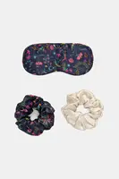 Hedvábná sada: páska na oči a gumičky do vlasů Medicine 2-pack