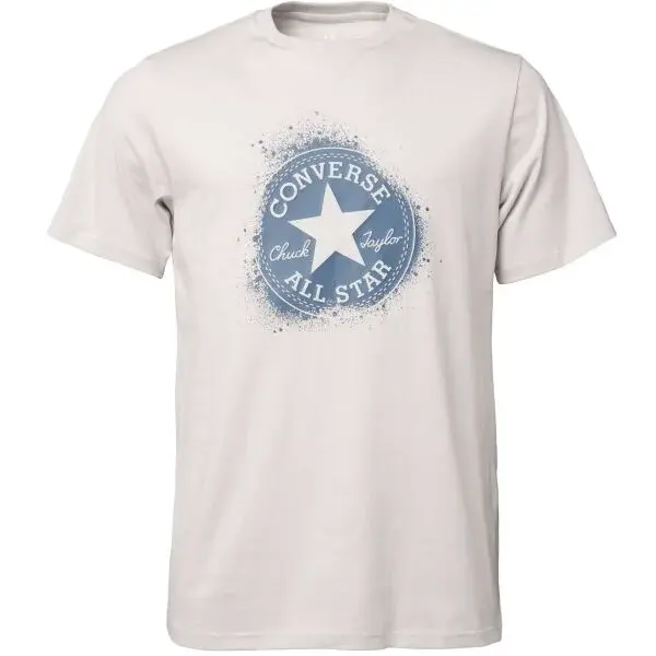 Converse CHUCK DISTORT SPRAY PAINT TEE Pánske tričko, sivá, veľkosť