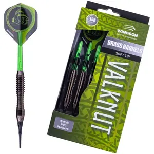 Windson VALKNUT 16 G BRASS SET Mosadzný set šípok s mäkkými hrotmi, zelená, veľkosť
