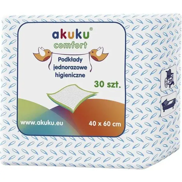 AKUKU COMFORT Jednorazové hygienické podložky, biela, veľkosť