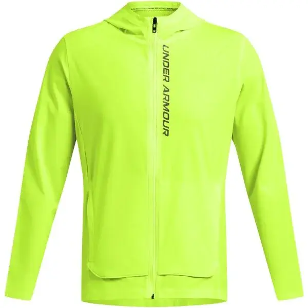 Under Armour OUTRUN THE STORM JACKET Pánska bunda, reflexný neón, veľkosť M