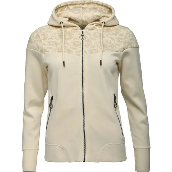 Willard KALIMA Dámska celorozopínacia mikina, béžová, veľkosť XXL