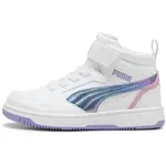 Puma REBOUND V6 MID BOUNCY SKY AC+ PS Dievčenská vychádzková obuv, biela, veľkosť 32