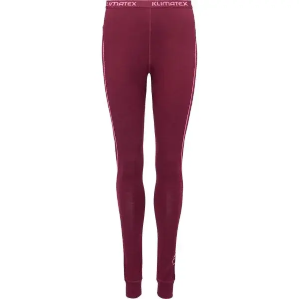Klimatex VEYA MERINO Dámske merino spodky, vínová, veľkosť XXL
