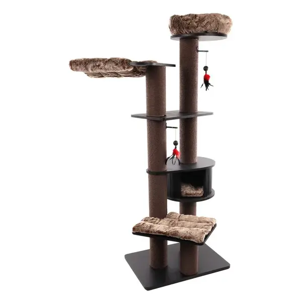Flamingo Škrabací strom Raisa 3 Brown & Grey | Škrabadlo pre mačky