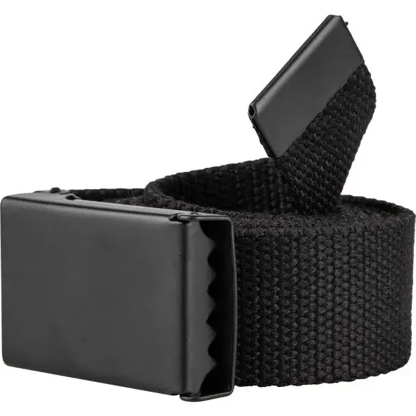 Lewro HAKAN Detský textilný opasok s kovovou sponou, čierna, veľkosť 87