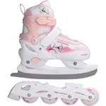 Arcore ADAPTA 2IN1 Dievčenské in-line a ľadové korčule v jednom, biela, veľkosť