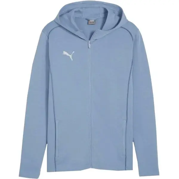 Puma TEAMFINAL CASUALS HOODED JACKET Pánska športová mikina, svetlomodrá, veľkosť XXXL