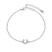 MOISS Jemný stříbrný náramek pro štěstí Podkova B0000471