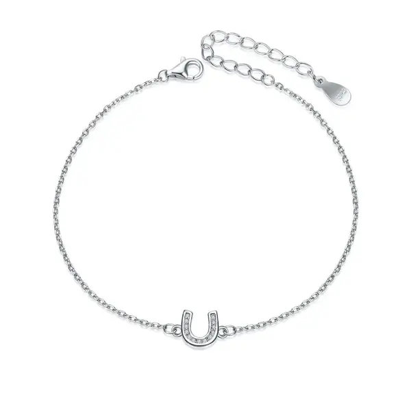MOISS Jemný stříbrný náramek pro štěstí Podkova B0000471