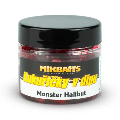 Mikbaits kukuřičky v dipu 50 ml - monster halibut