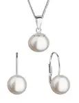 Evolution Group - Pavona Sada stříbrných šperků s pravými perlami 29081.1 (náušnice, řetízek, přívěsek)
