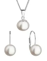 Evolution Group - Pavona Sada stříbrných šperků s pravými perlami 29081.1 (náušnice, řetízek, přívěsek)
