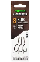 Korda hotové montáže loop rigs klor - háček 8 nosnost 30 lb