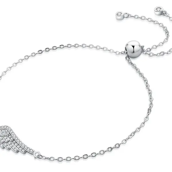 MOISS Módní stříbrný náramek s andělským křídlem B0000440