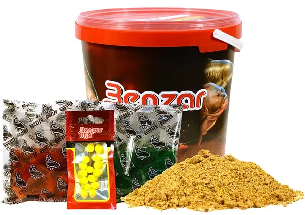 Benzar mix krmítková směs instnt groundbait mix 3 kg + nástrahy - tolstolobik