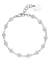 S'Agapõ Ocelový náramek se čtyřlístky Chunky SHK96