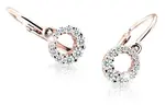Cutie Jewellery Dětské náušnice z růžového zlata C2154-10-X-4 bílá