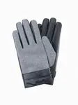 Ombre Elegant men's wool blend gloves - grey melange