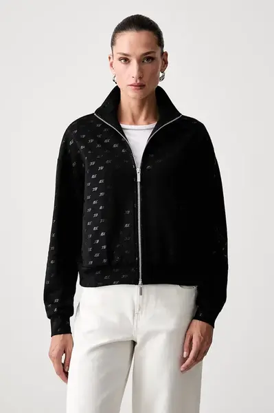 Armani Exchange  rozepínací mikina dámská s bavlnou