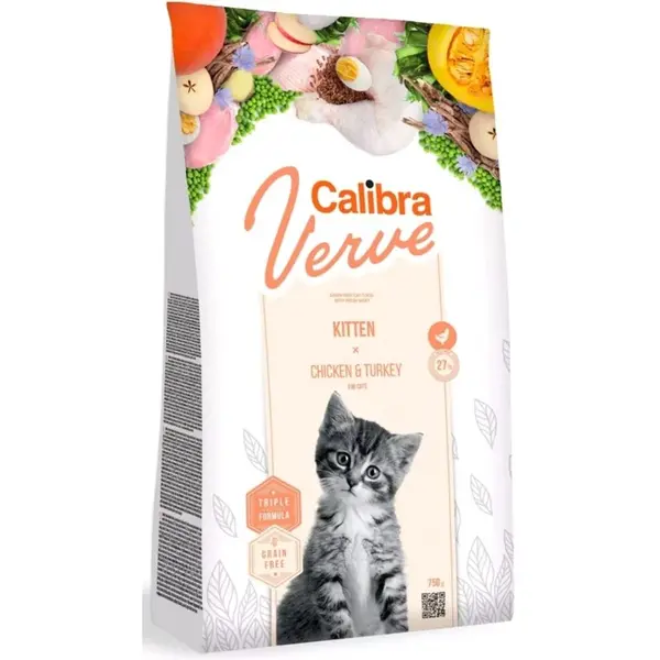 Calibra Cat Verve GF Kitten Chicken & Turkey 750 g