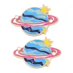 Space Planet Alloy Enamel Cabochons