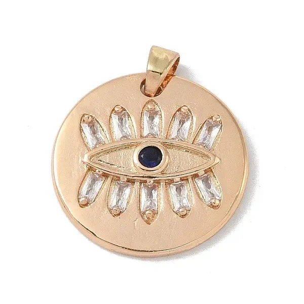 Brass Micro Pave Cubic Zirconia Pendants