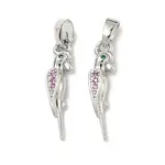 Brass Micro Pave Cubic Zirconia Pendants