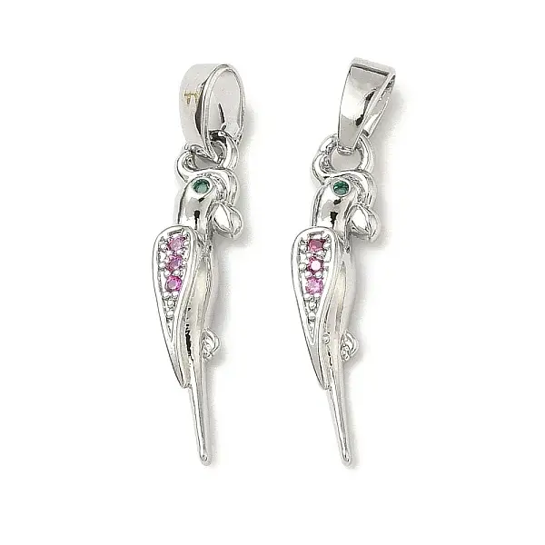 Brass Micro Pave Cubic Zirconia Pendants