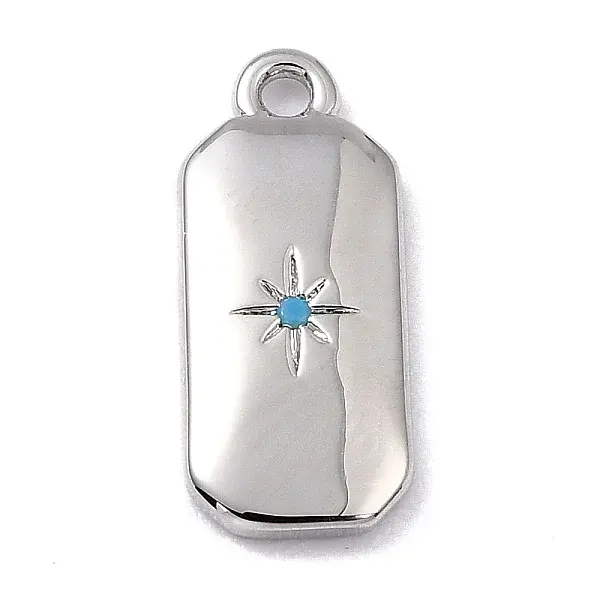 Brass Micro Pave Cubic Zirconia Charms