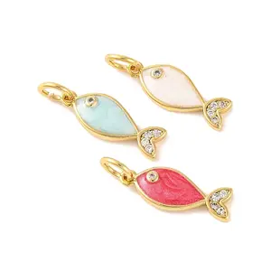 Rack Plating Brass Micro Pave Cubic Zirconia Pendants