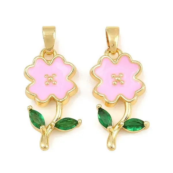 Brass with Enamel Pendants