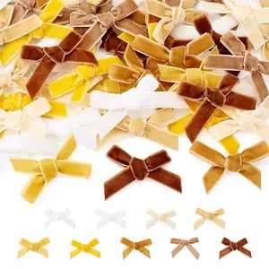 54Pcs 9 Colors Velvet Bowknot Costume Accessories