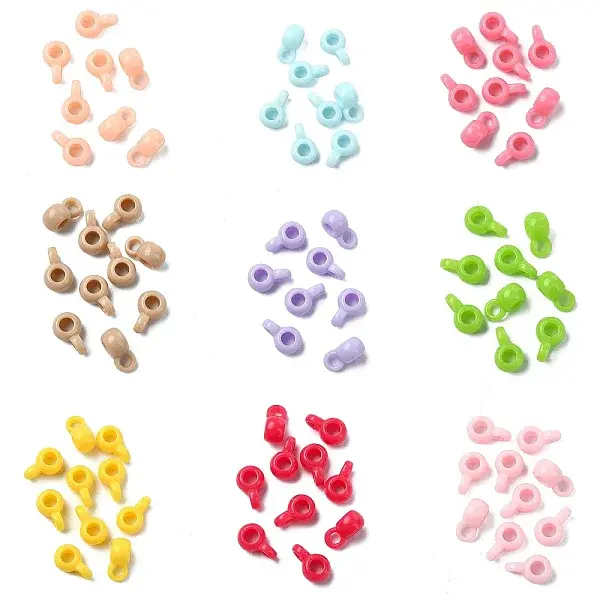 90Pcs 9 Colors Acrylic Tube Bails