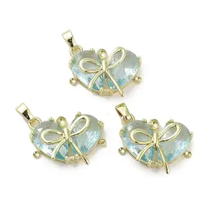 Golden Brass Glass Pendants