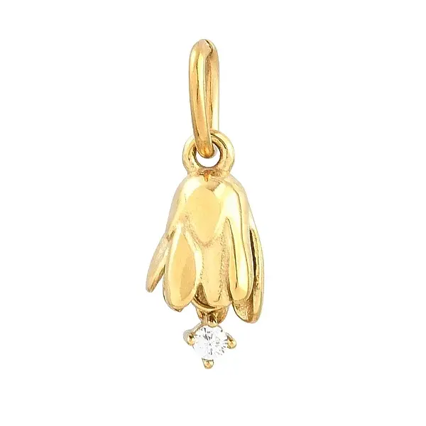 304 Stainless Steel Micro Pave Cubic Zirconia Charms