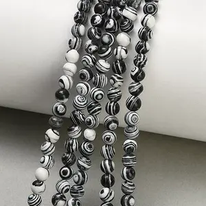 Dyed Synthetic Malachite Beads Strands
