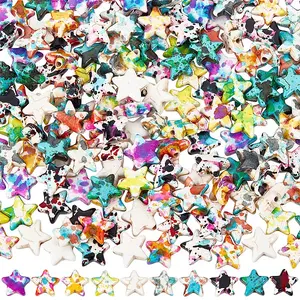 200Pcs 10 Colors Spray Painted Synthetic Turquoise Beads