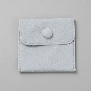 Square Velvet Jewelry Box with Snap Button