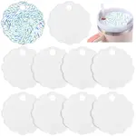 10Pcs Acrylic Heat Transfer Blanks Lid Decorations