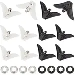 20Pcs 2 Colors Plastic & Iron Triangle Bow Tie Clips