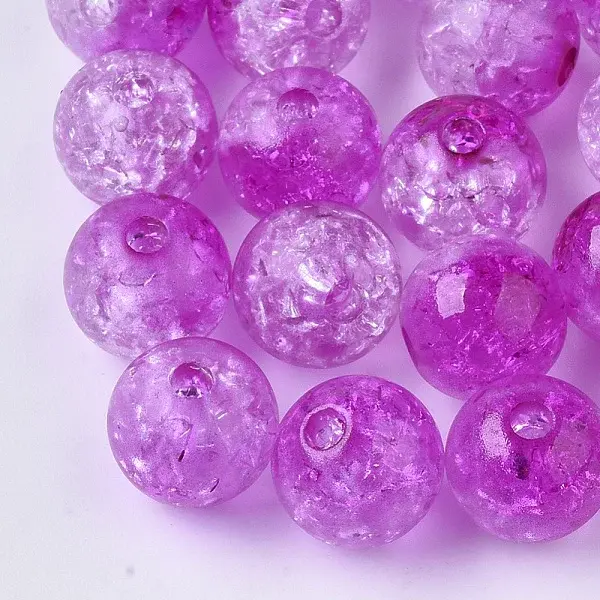 Transparent Crackle Acrylic Beads
