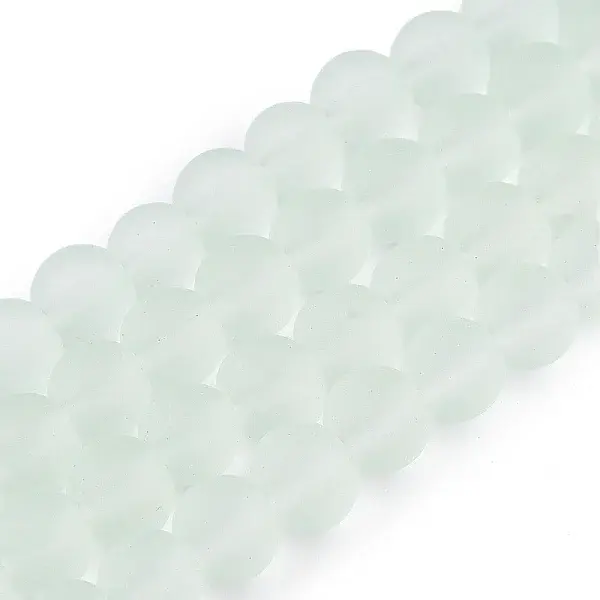 Baking Paint Transparent Glass Bead Strands