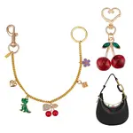 2Pcs Alloy Enamel & Resin Bag Strap and Pendant Decorations