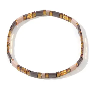 Bohemian Glass Seed Beaded Stretch Bracelets