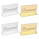 4Sets 2 Colors Acrylic Hotel Resturant Table Reservation Signs