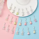 60Pcs 2 Styles Acrylic Heart Angel Pendant Decorations